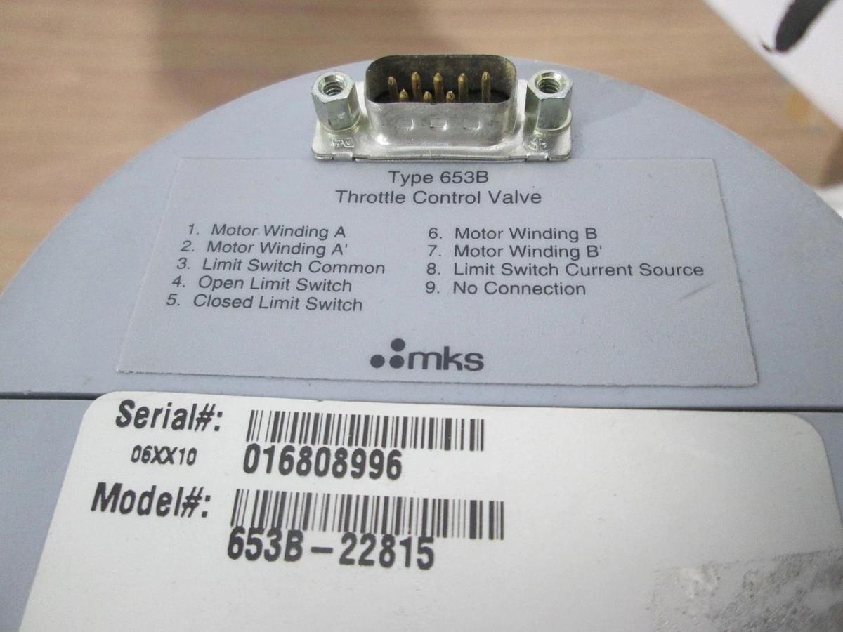Used MKS, 653B-222815, 200mm 8 inch flapper Throttle Valve Control, Used