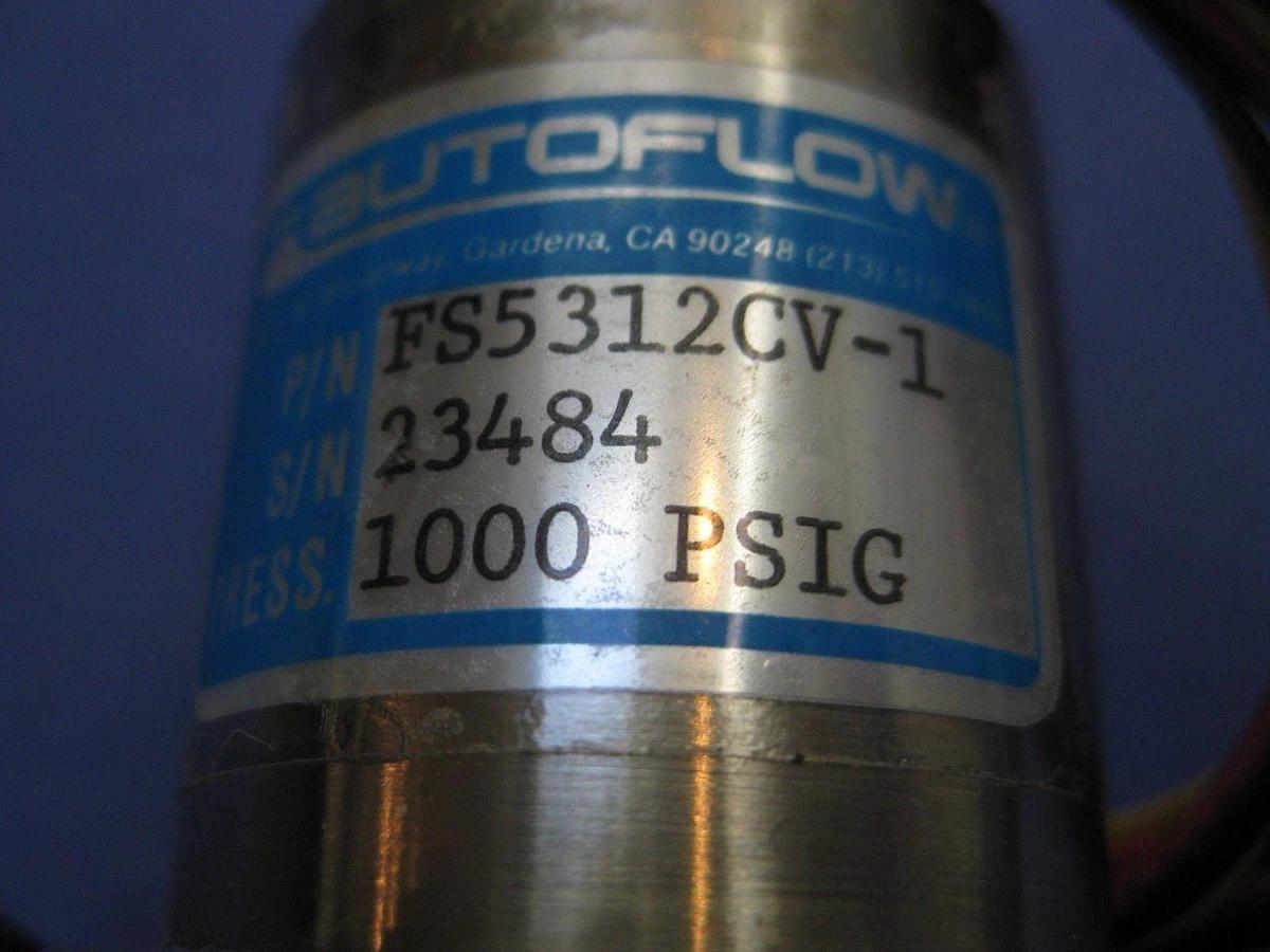 Used Autoflow FS5312CV-1 Adjustable Flow Switch for High Flow Liquid, Viton Seal