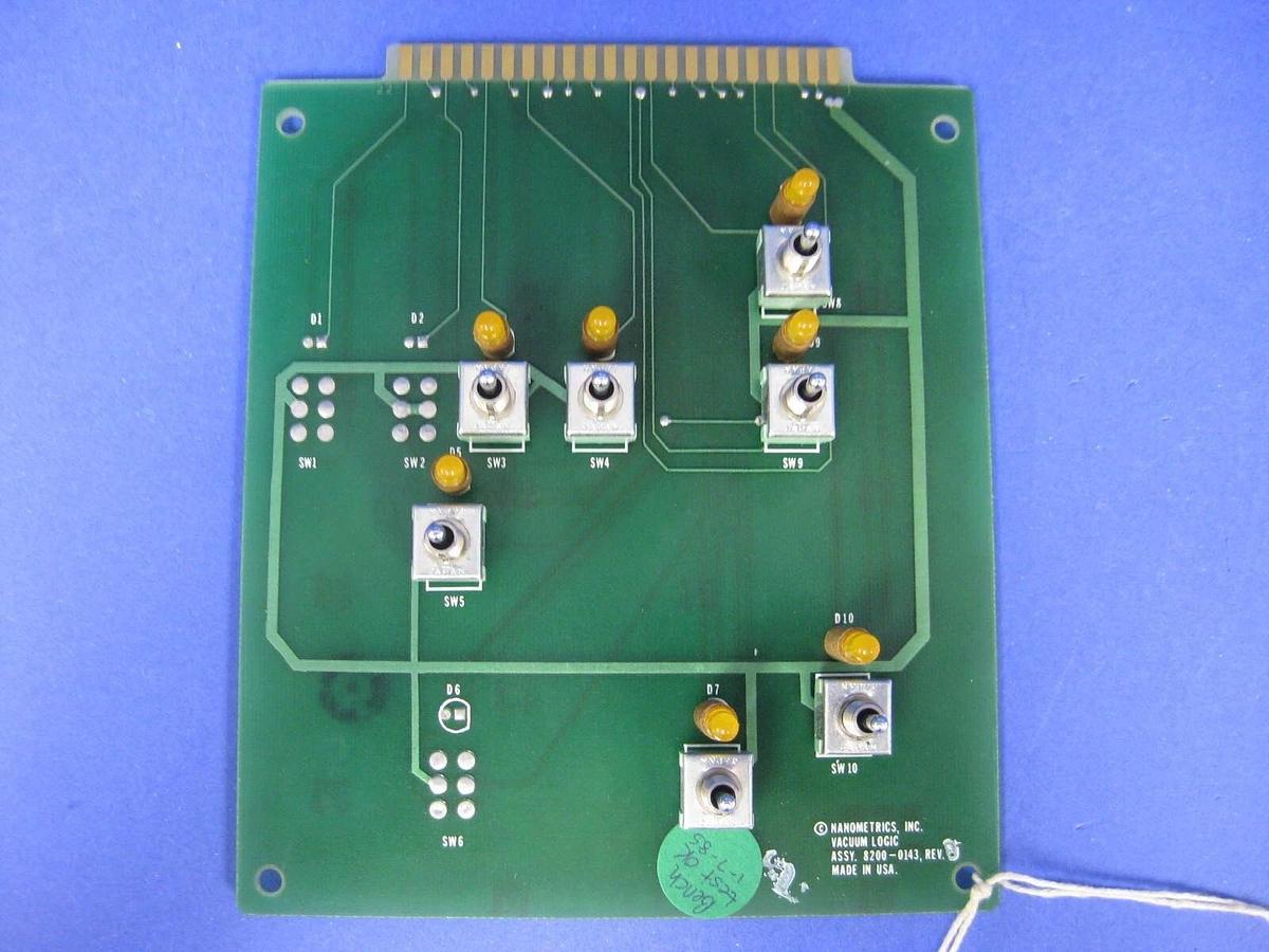 Used Nanometrics 8200-0143 Vacuum Logic PCB Assy, Used