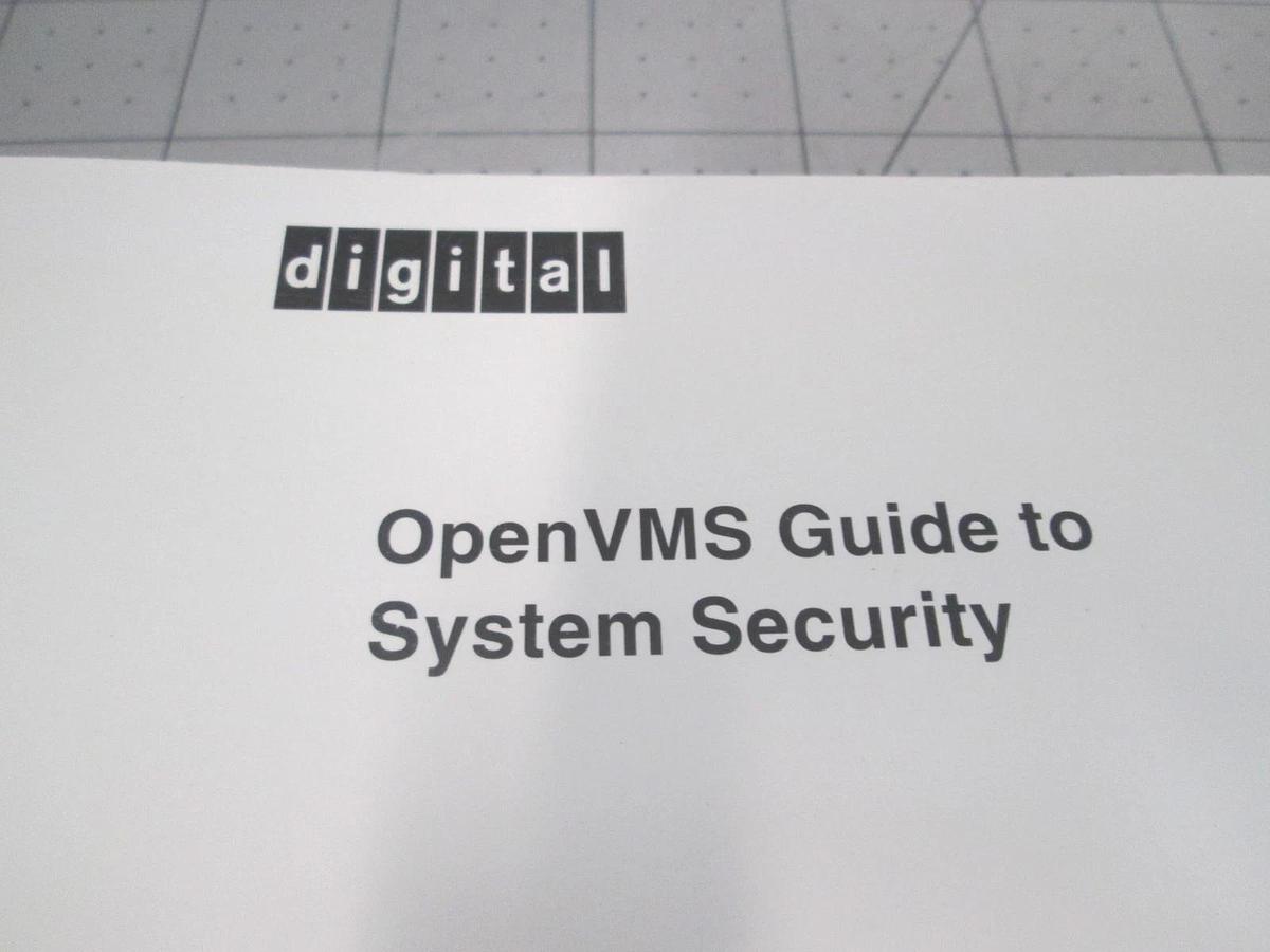Used Digital, OpenVMS Guide to System Security, Used