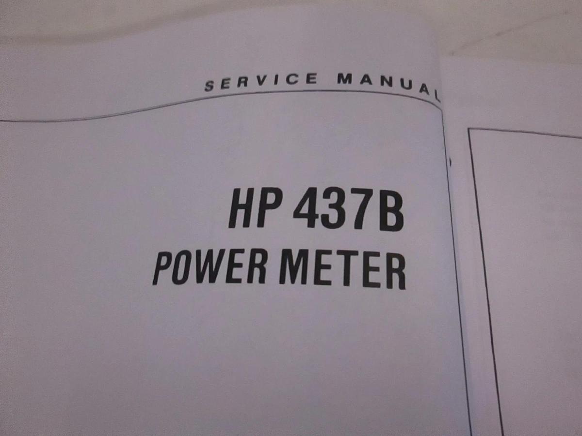 Used HP Model 437B Power Meter Service Manual, 00437-90016, Used