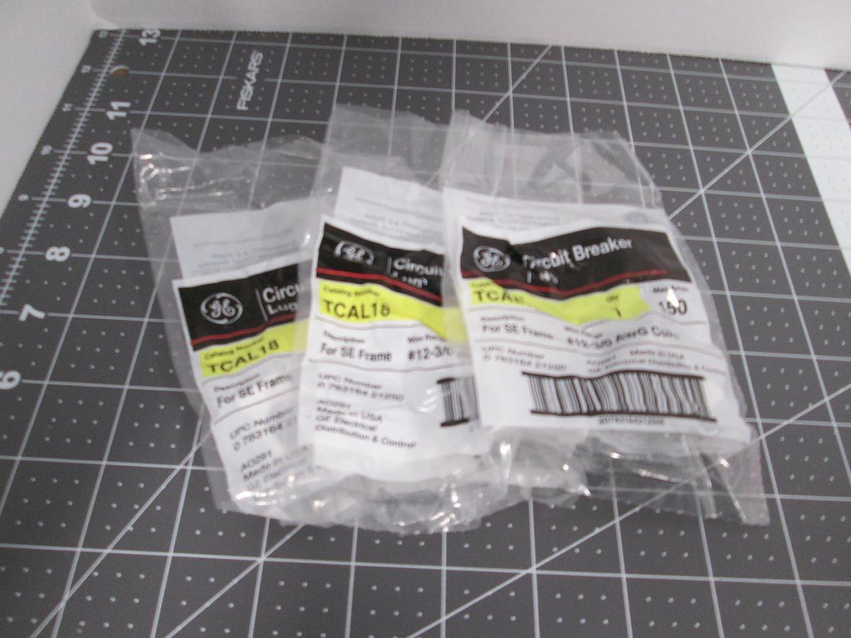 GE, TCAL18, Circuit Breaker Lugs, 150A SE150 Frame #12-3/0 AWG NEW Lot of 6