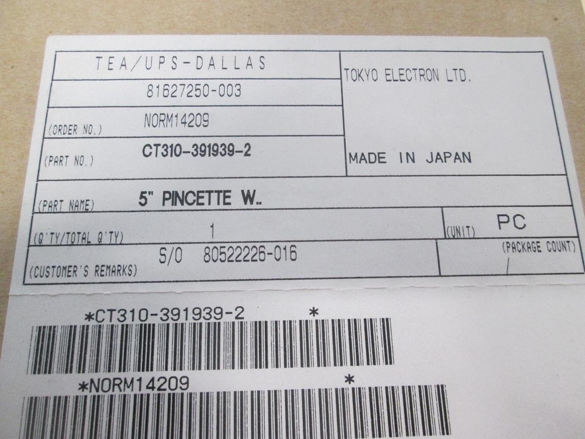 TEL Tokyo, 5" Pincette W., CT310-391939-2, New