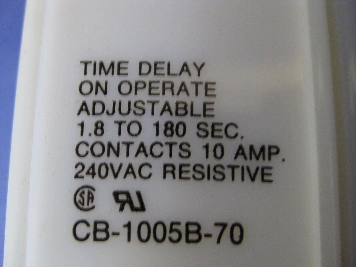 Used Lot of 2 - Potter & Brumfield CB-1005B-70 Time Delay Relay, 1.8-180 Sec