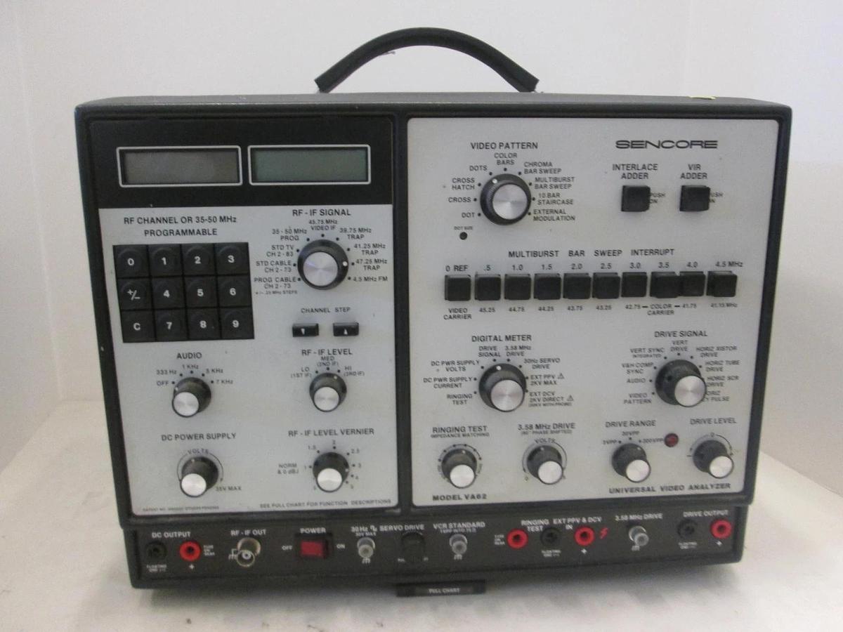 Used Sencore, Model VA62, Universal Video Analyzer, Used