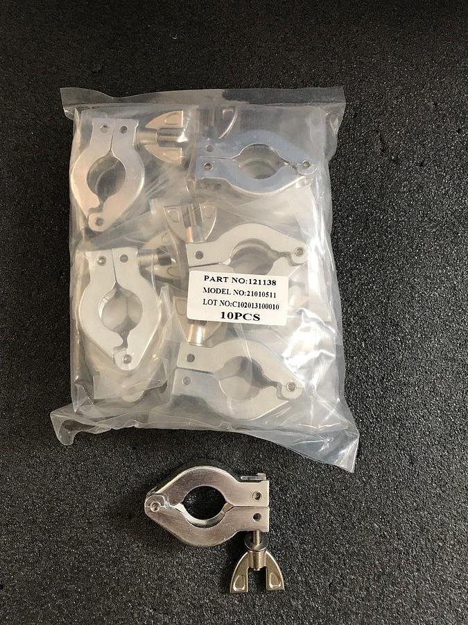 Used Hinge Clamp with Wingnut NW16 for Vacuum Fittings Lot of 10 New