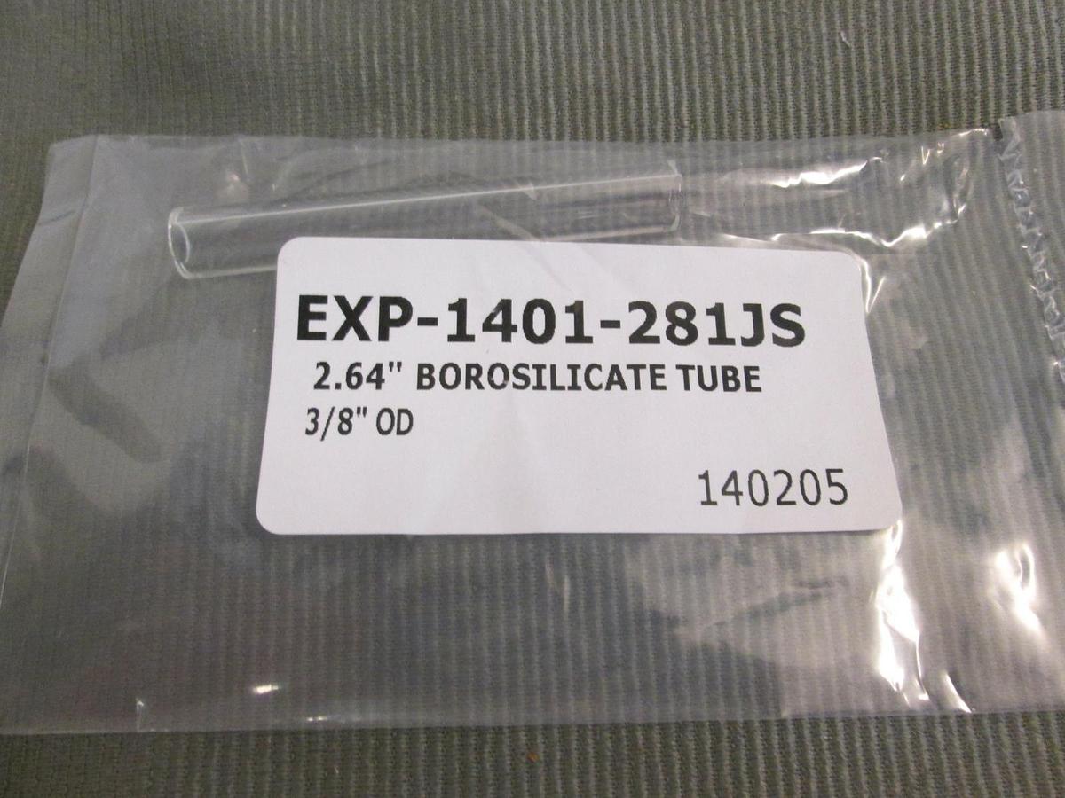 Used Borosilicate tube 2.64", EXP-1401-281JS, 3/8" OD