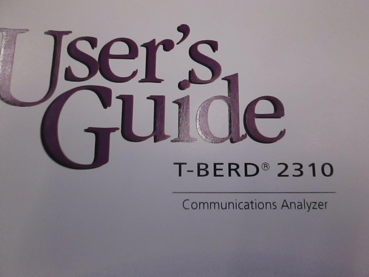 Used Acterna T-Berd 2310 Communications Analyzer User's Guide, Used