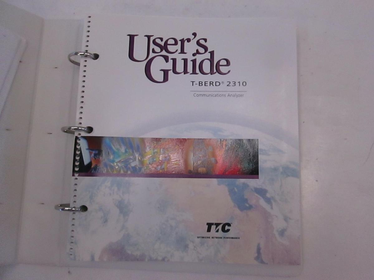 Used Acterna T-Berd 2310 Communications Analyzer User's Guide, Used