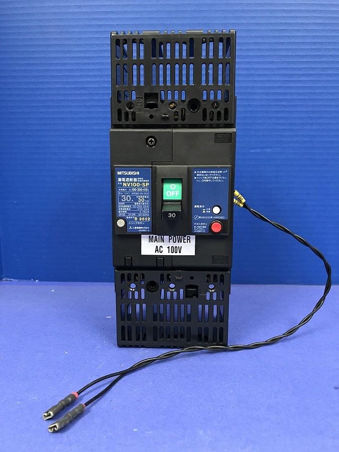 Used Mitsubishi Circuit Breaker NV100-SP 3 Pole, 30A, 100/200/415 VAC, Used