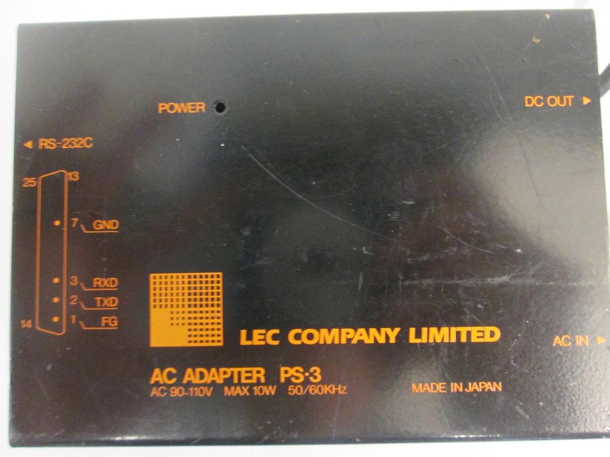 Used LEC Company Limited AC Adapter PS-3, 50/60KHz, Used