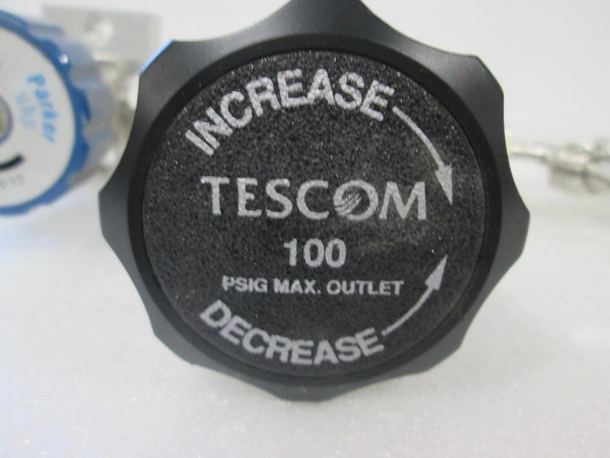 Used Tescom, 64-2862KRT10 Gas Regulator Assy w/ Parker UHP Valve, Used