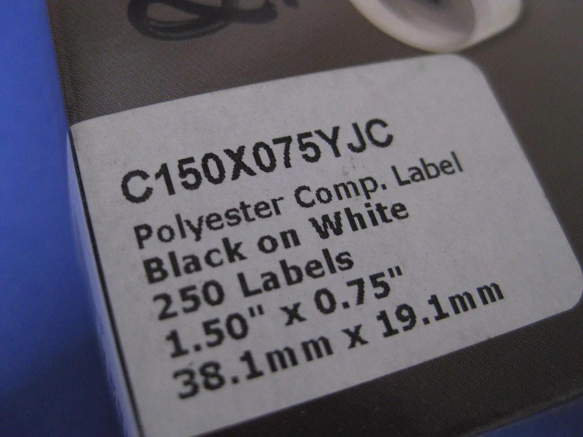 Used Panduit C1500X075YJC Polyester Label Cassette, 1.5" x 0.75"