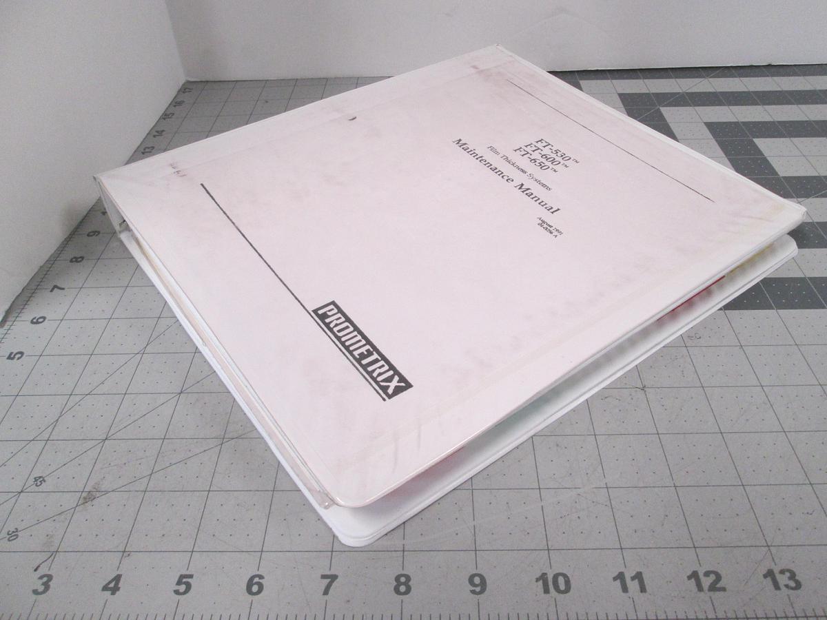 Used Tencore, Prometrix, FT-530/600/650 Film Thickness Systems, Maintenance Manual, 04-0056,Used