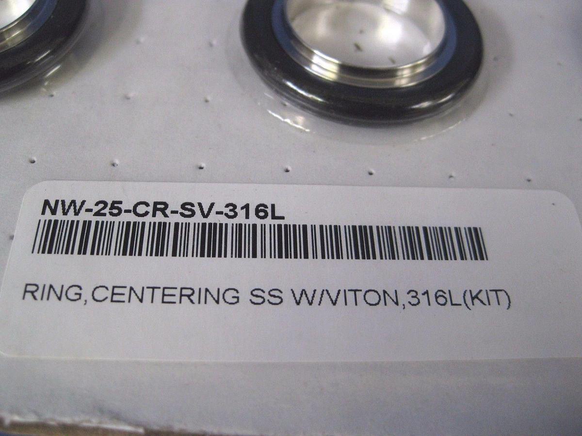 Nor-Cal NW-25-CR-SV-316L Centering Ring w/ Viton O-Ring, NW25 Lot of 15 New