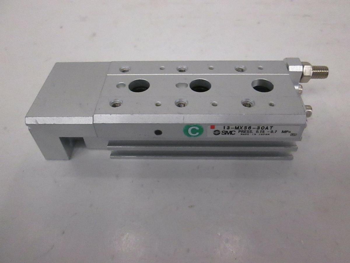 Used SMC, 13-MXS6-30AT, Air Cylinder Linear Slide Actuator Table, Used