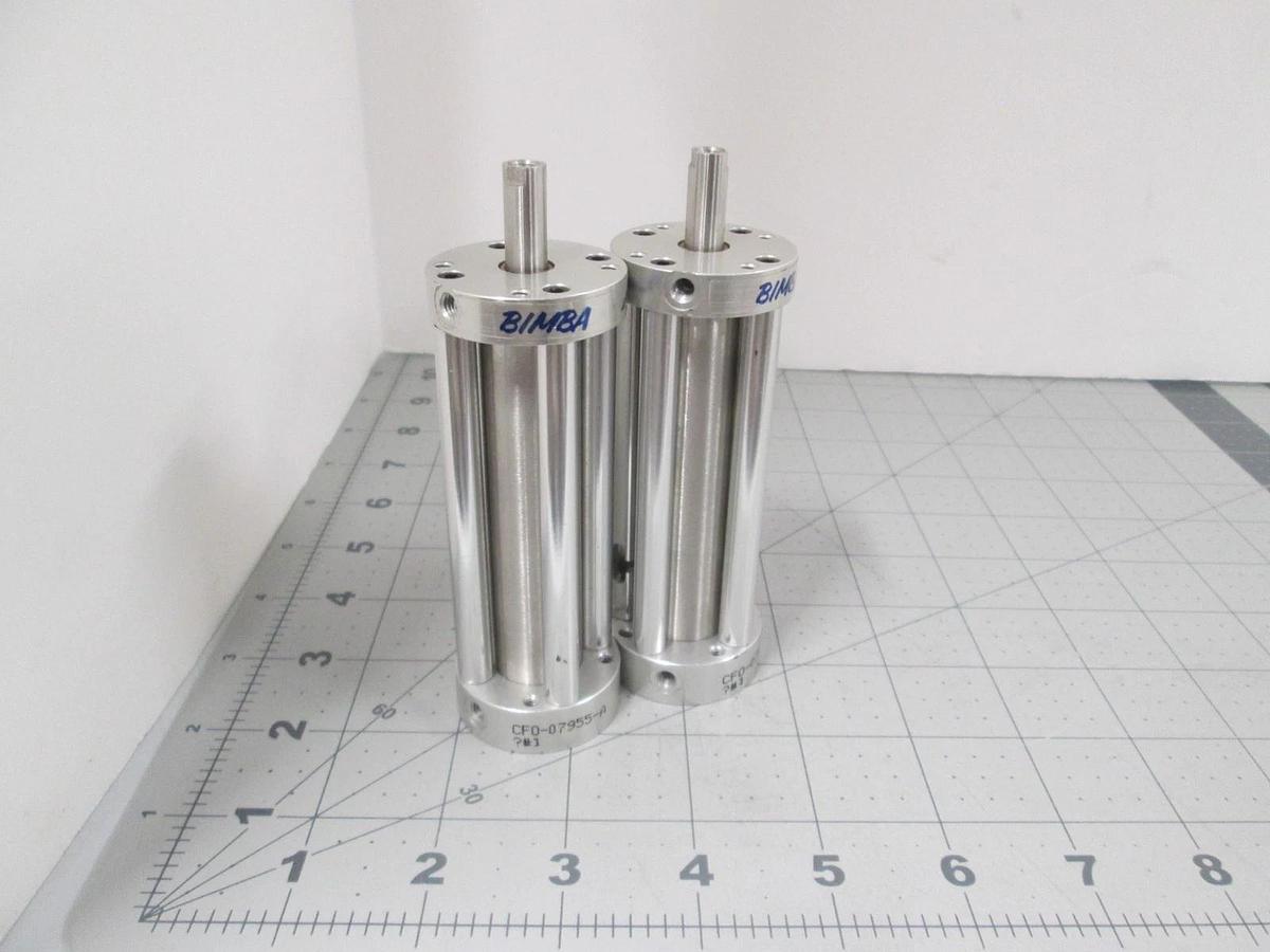 Used Bimba, CFO-07955-A, Pneumatic Cylinder, Used, Lot of 2