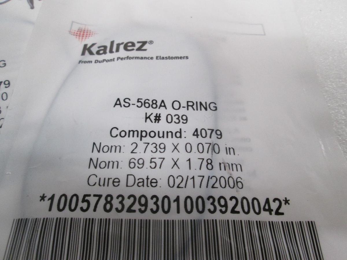 Kalrez, AS-568A O-Ring, K#039, Compound 4079, New, Lot of 3