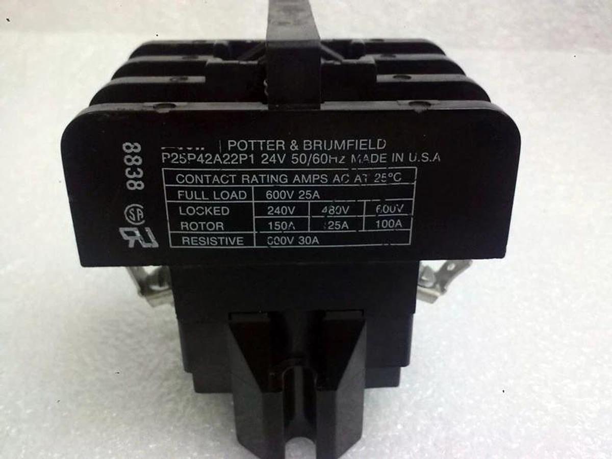 Used Potter & Brumfield P25P42A22P1 Contactor, Lot of 3 Used