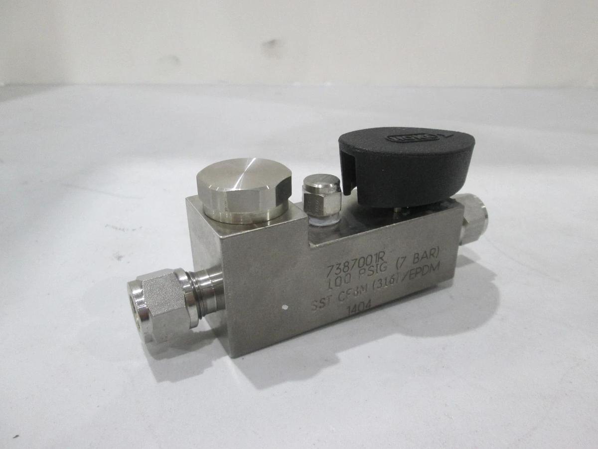 Used Hoke, 7387001R, Valve Assy, 100 PSIG, SST CF8M (7Bar), Used