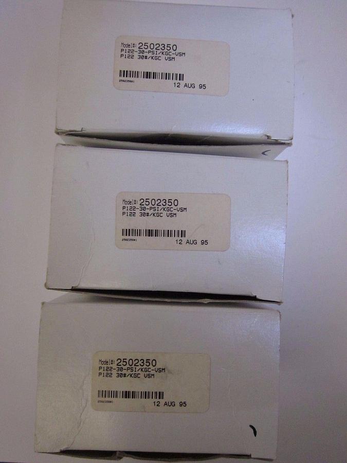 Span Inst.  P122-30-PSI/KGC-VSM Cleanroom Gauge, 0-30psi, Back Mount - LOT of 3