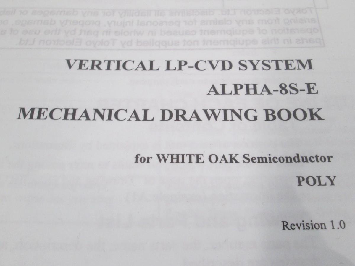 Used TEL Tokyo, ALPHA-8S-E, Mechanical Drawing Book POLY, Used