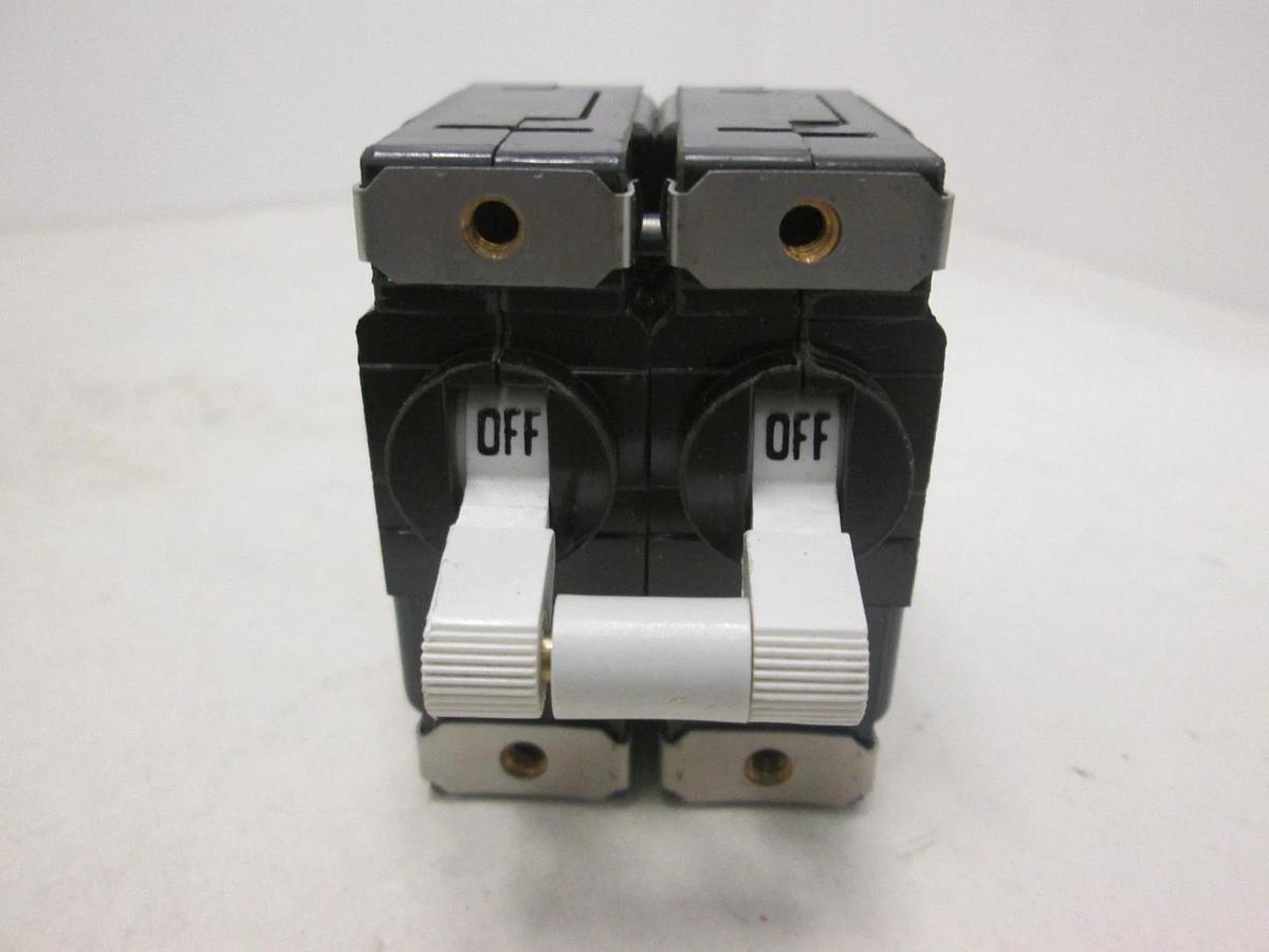 Used Heinemann JA2S-D3-A, 2 Pole Circuit Breaker Switch, 10A, 13.5A, 65VDC, Used