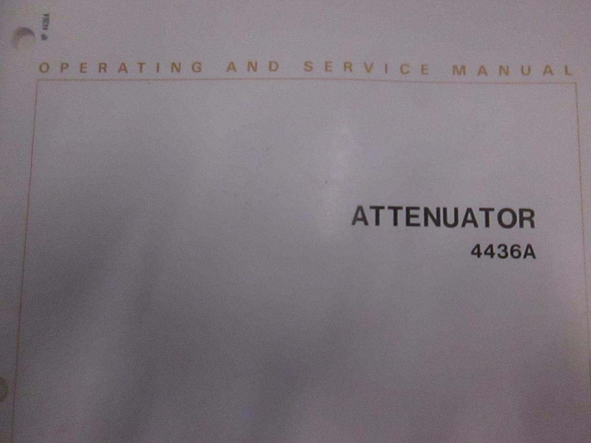 Used HP Attenuator 4436A Operating and Service Manual, Used