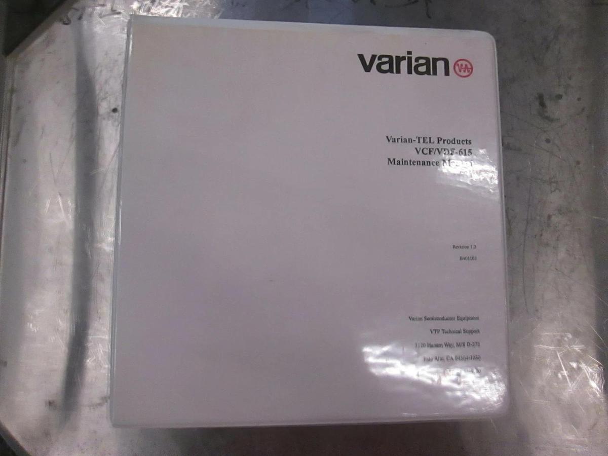 Used Varian-TEL VDF/VCF 615 Series Maintenance Manual, Used