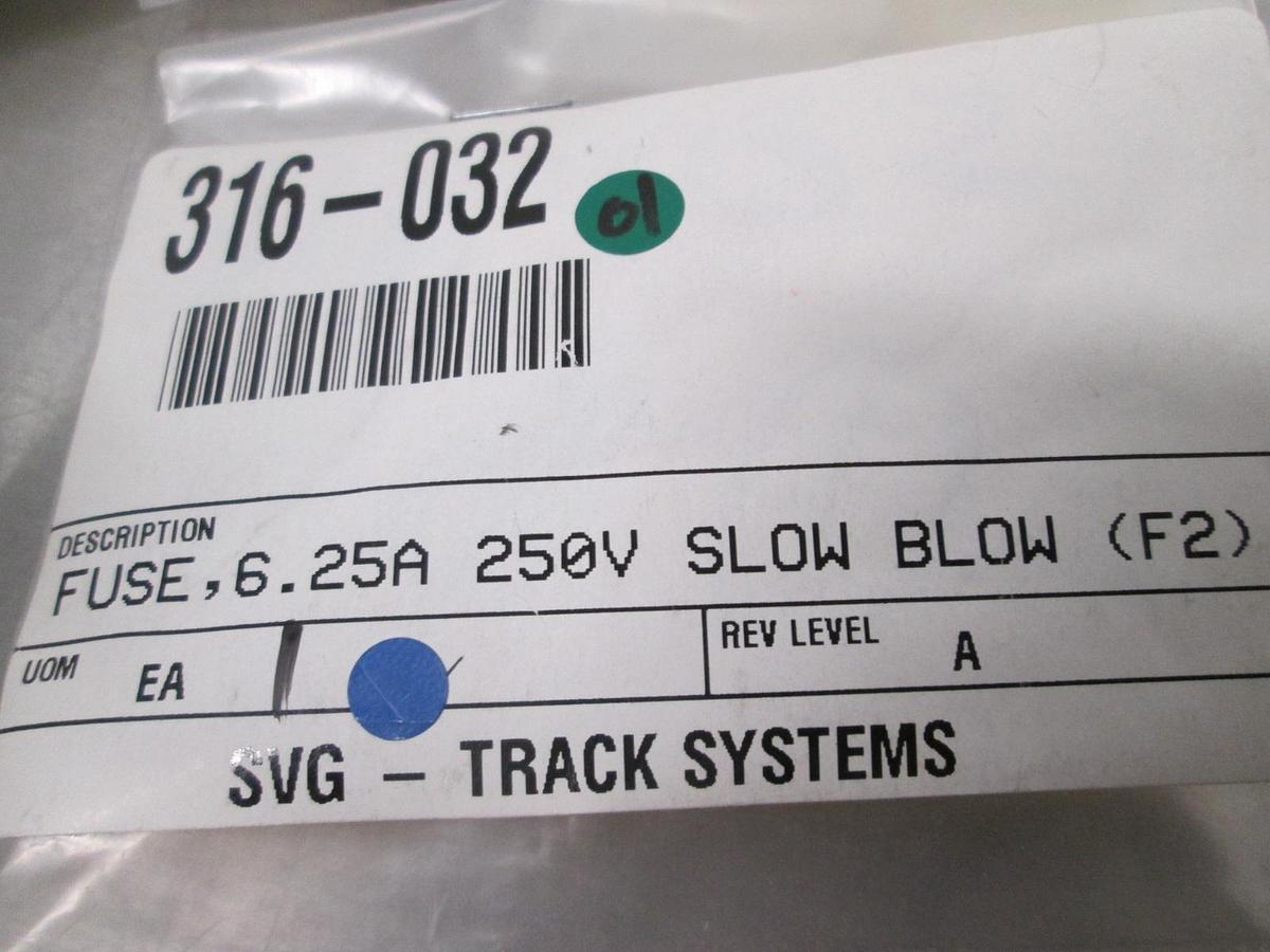 Fuse, 6.25A, 250V, Slow Blow (F2), 316-032, New, Lot of 20