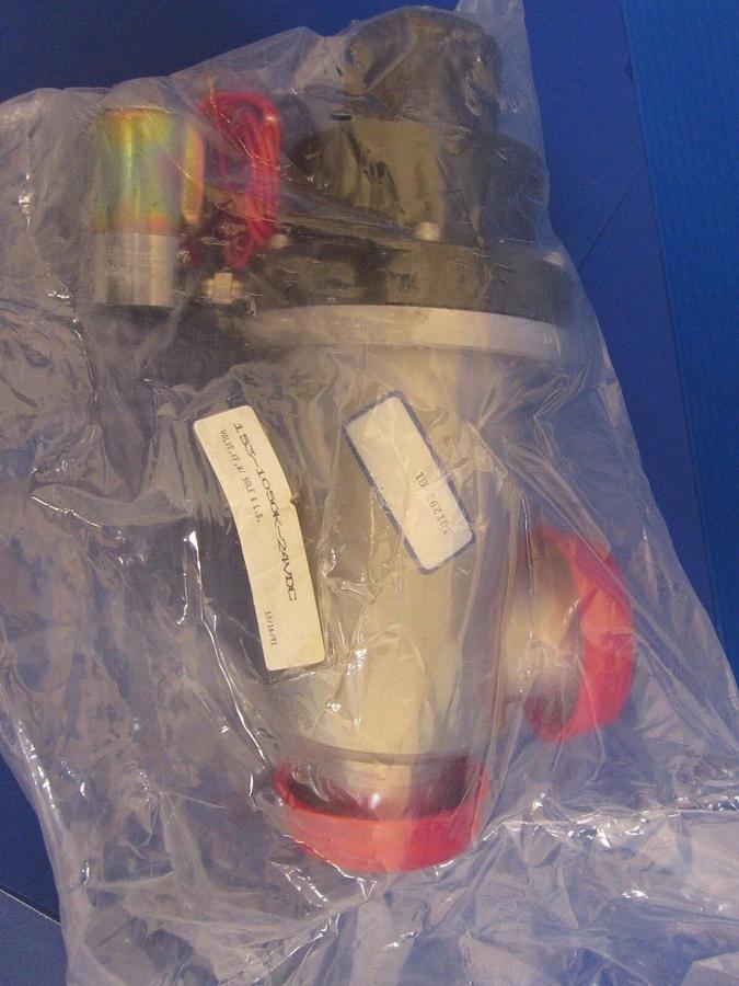 Used MKS HPS 153-1050K 2" Angle Vacuum Valve, NW50, Solenoid and Limit Switch - NEW