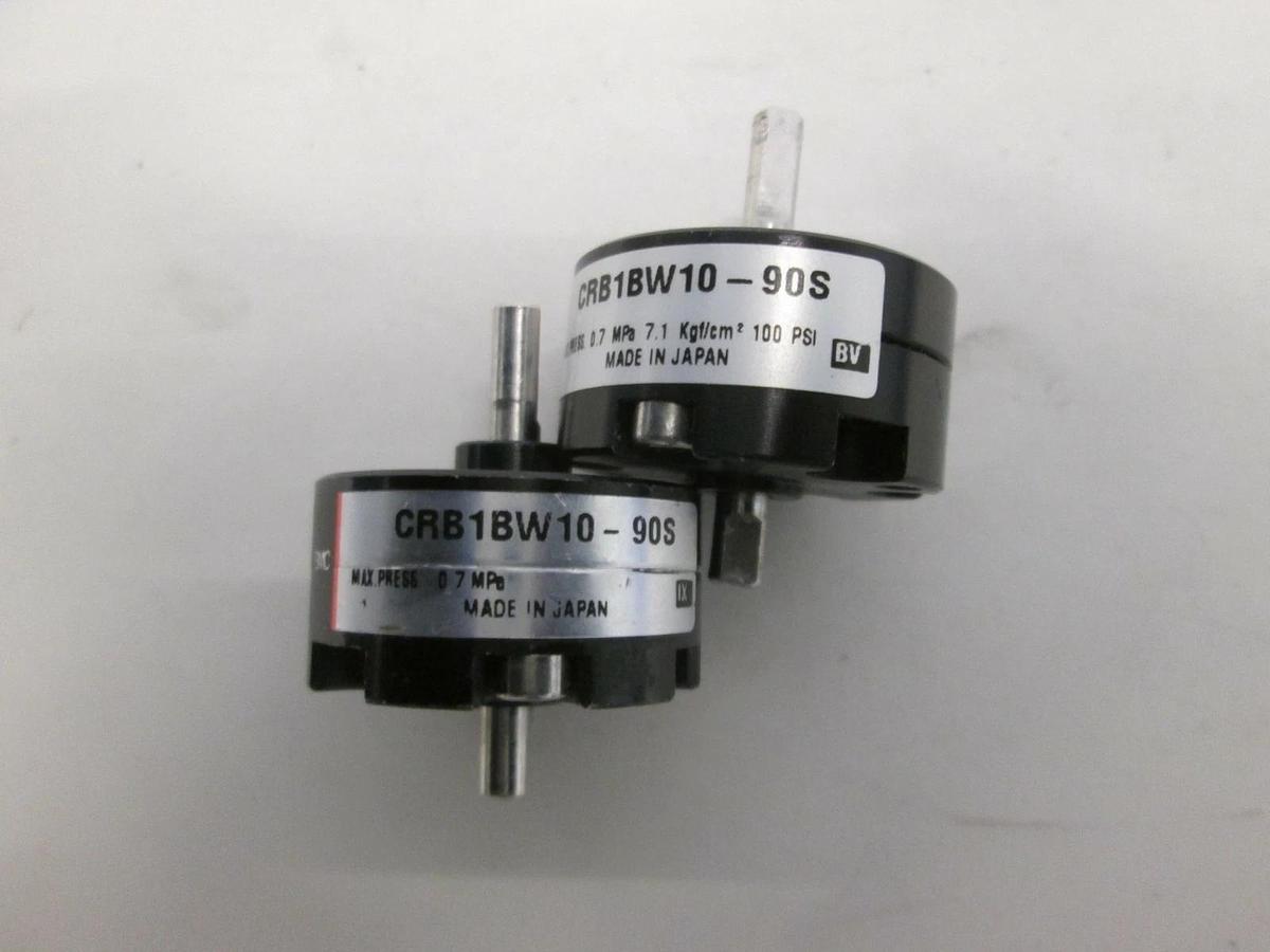 Used SMC, CRB1BW10-90S, Miniature Rotary Actuator, Used, Lot of 2
