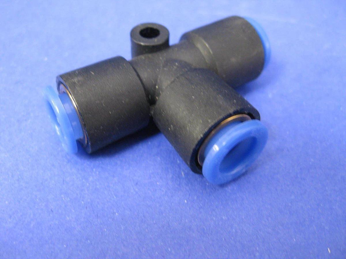SMC KQT08-00 One Touch Tee Fitting, 8MM, Lot of 8