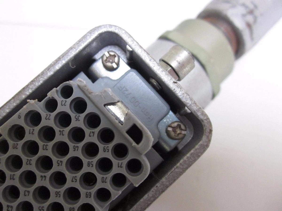 Used Harting Han-DD 72F Crimp Terminal Connector, 72 Cont., Fem w/ Housing - Lot of 3