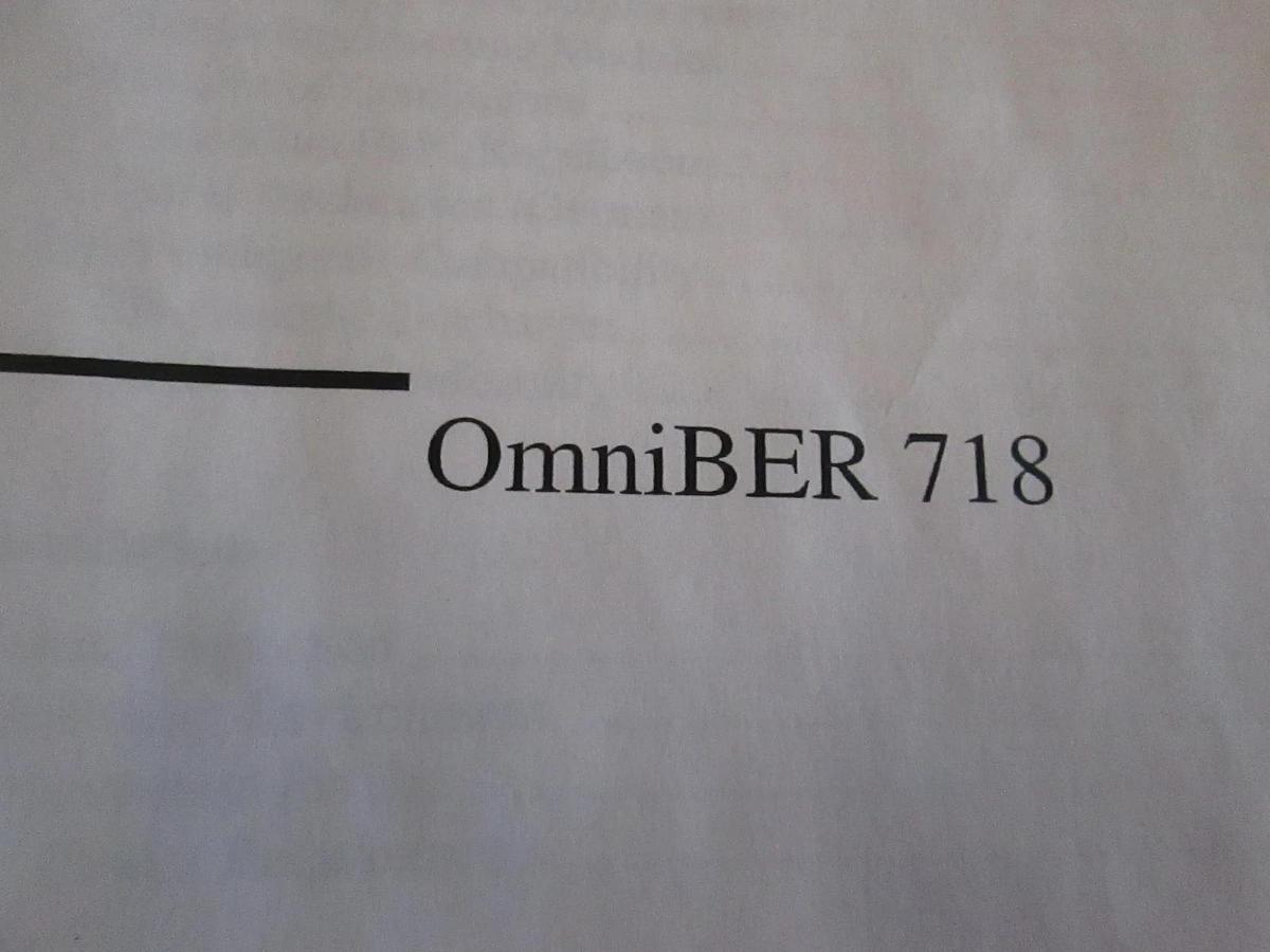 Used HP OmniBER 718 Verification Manual, Used