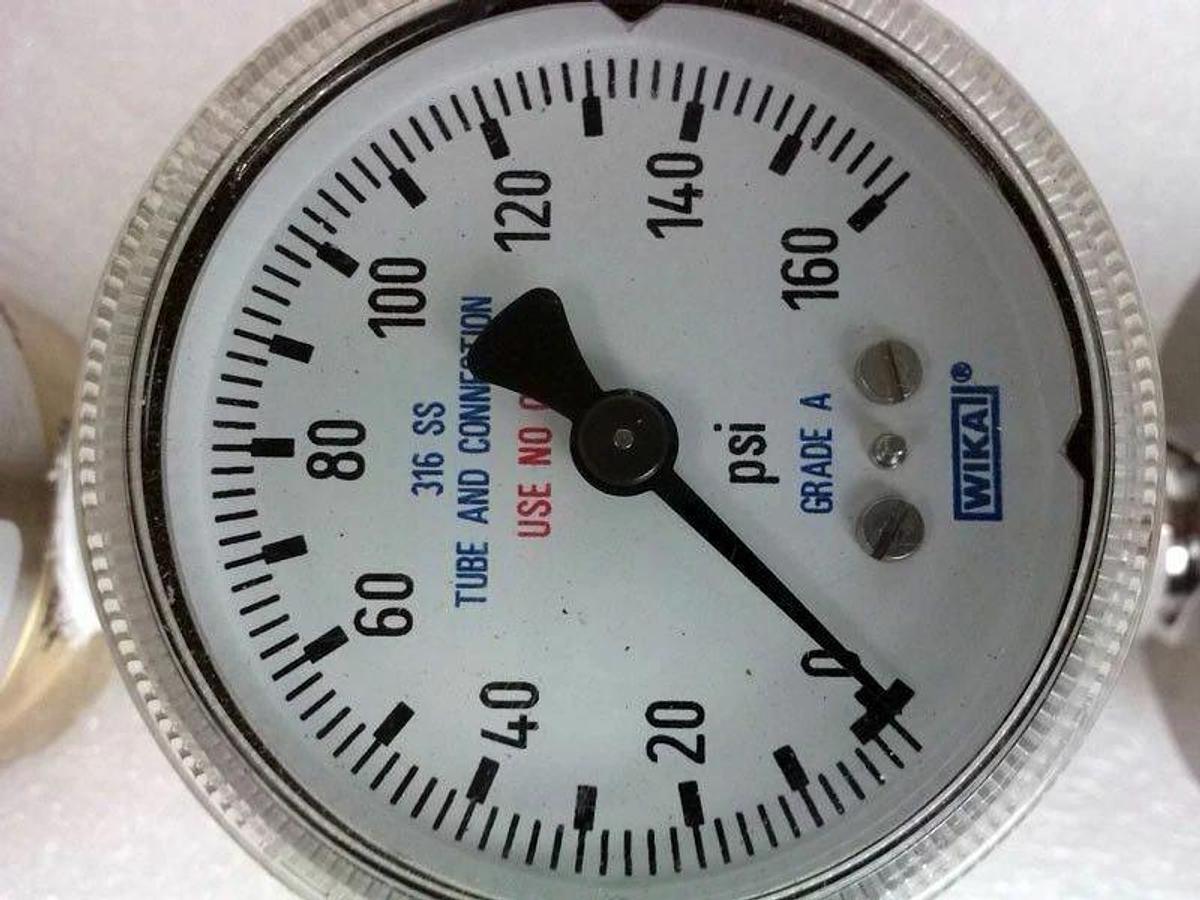 Used APTech Regulator,Parker Valve,Wika Gauge,T.E.M. Gas Filter, Gas Stick Assy, cda