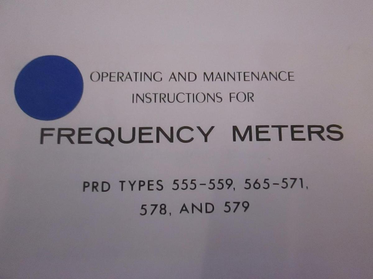 Used PRD Frequency Meter Operating Instructions and Maintenance Instructions, Used