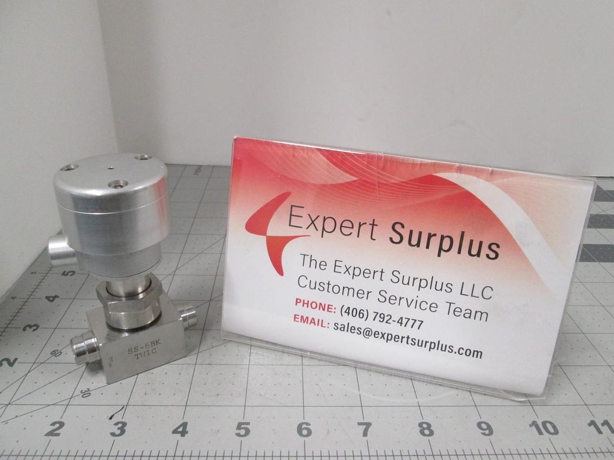 Swagelok SS-6BK-TW1C Bellows Valve, Butt Weld, New
