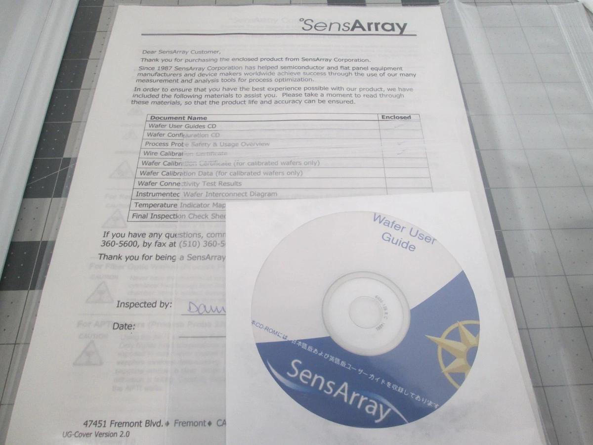 Used SensArray, 1530G-6-0032, Process Probe, 6" Wafer, New