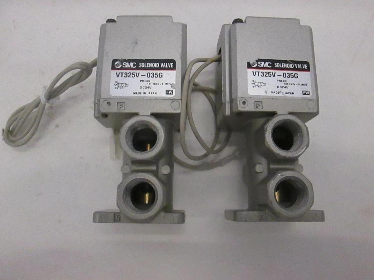 Used SMC, Solenoid Valve, VT325V-035G, Used, Lot of 2