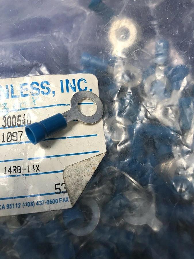 THOMAS & BETTS 14RB-14X Expanded Insulated Ring Terminal, Lot of 1000
