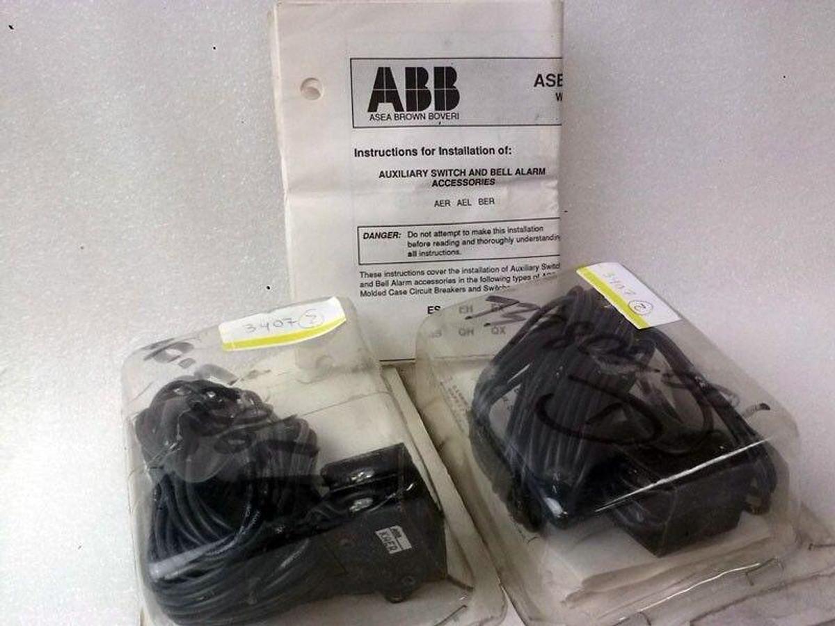 ABB Kaer C094090 Auxiliary Switch 10A/AC 15A/DC 240VAC/250VDC, Lot of 2, New