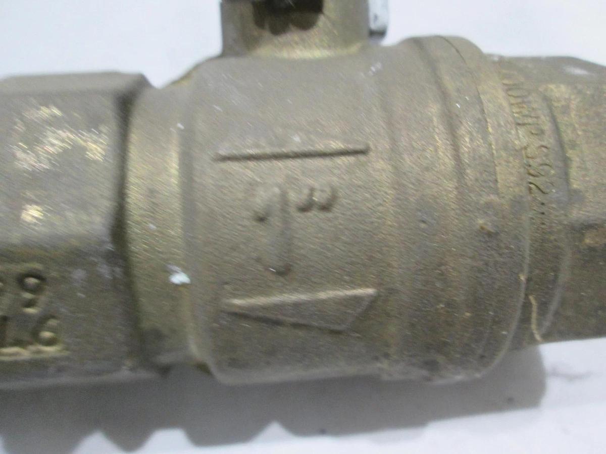 Used Nibco, DynaQuip, 600 CWP, PN40, 1" Bronze Ball Valve, Used