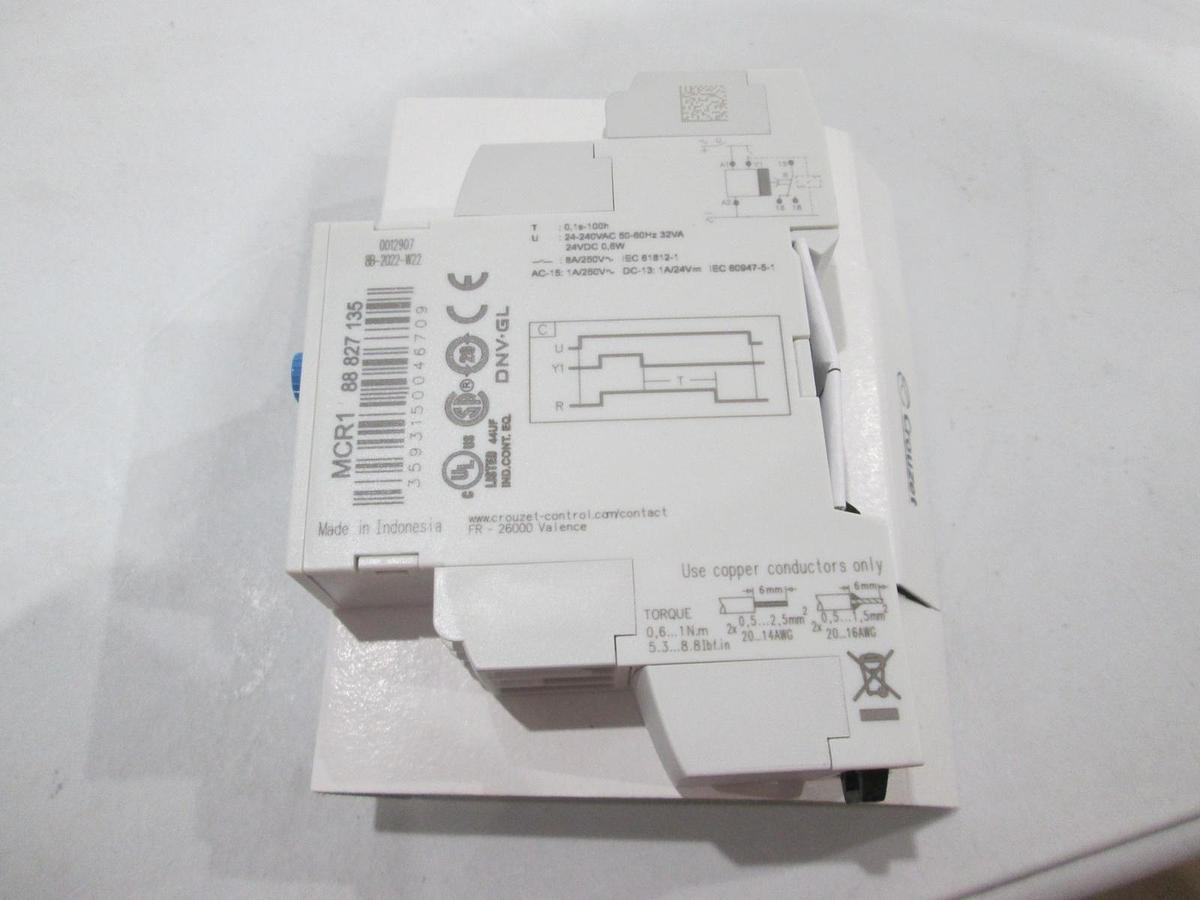 Used Crouzet, MCR1 Function C Timer Relay, New, Lot of 9