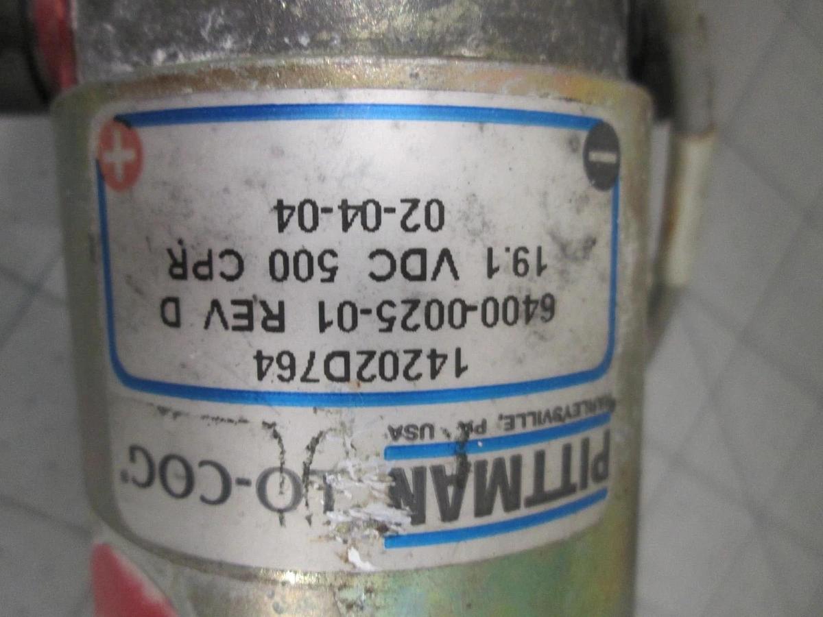 Used Pittman, 14202D764, Servo Motor, 19:1 VDC 500 CPR, Used