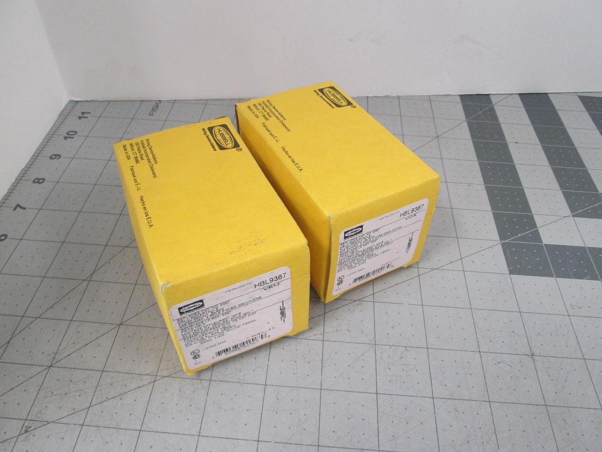 Hubbell, HBL9367, 50A 250V, NEMA6-50R Receptacle Black, NEW, LOT OF 2