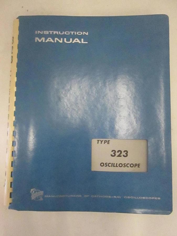 Used Tektronix Type 323 Oscilloscope Instruction Manual, Used