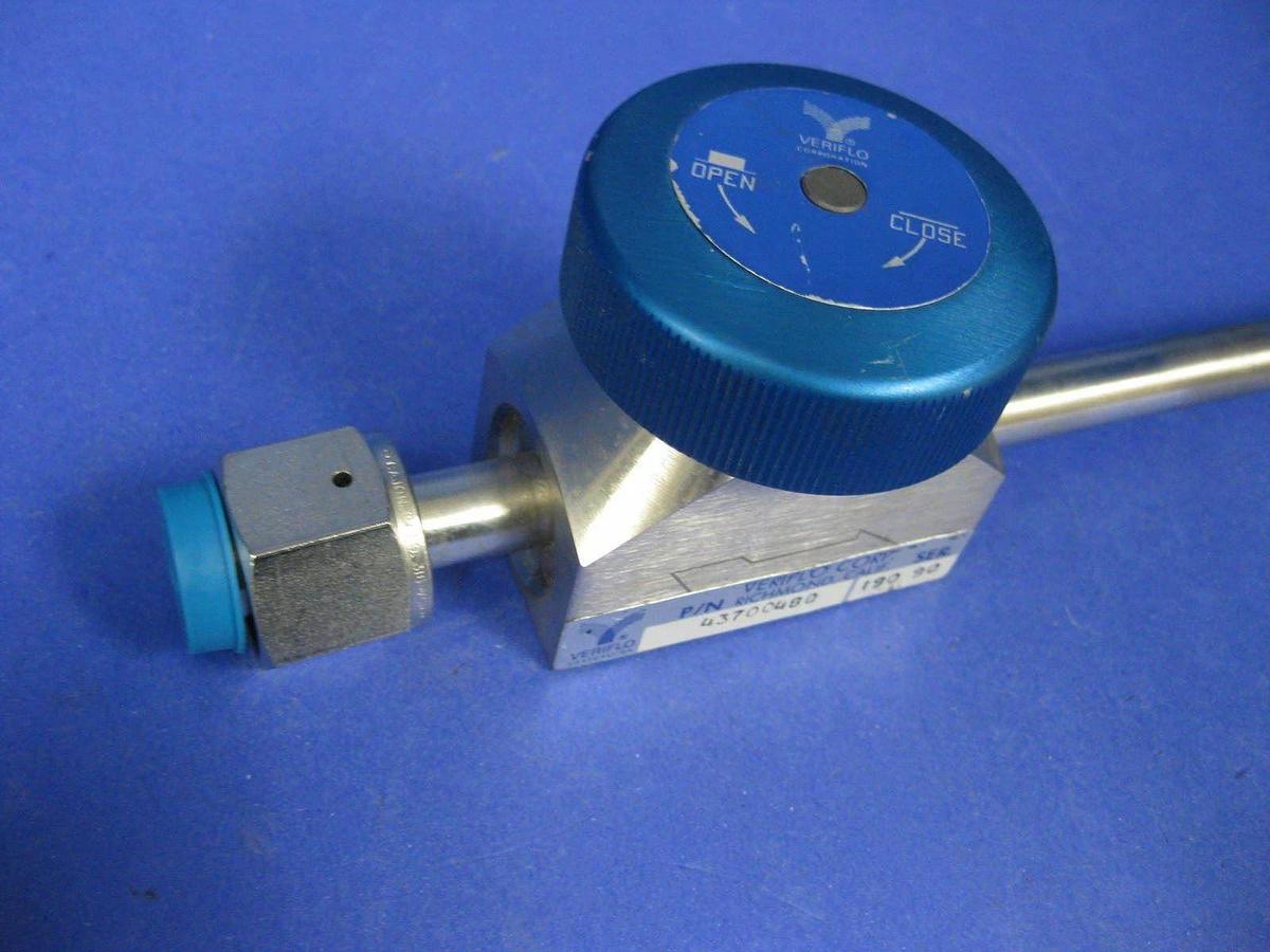 Used Veriflo 43700480 High Flow Valve Assy, 1/2" Compression x 1/2" FVCR, 250 psi, Us