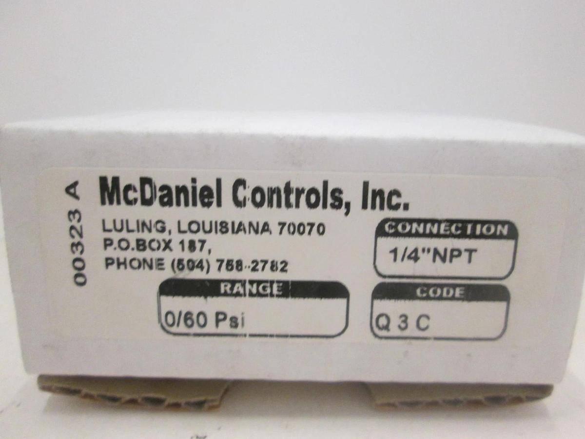 McDaniels, 233-177151, GAUGE, 0-60 PSI, 1/4 NPTM, SST, New