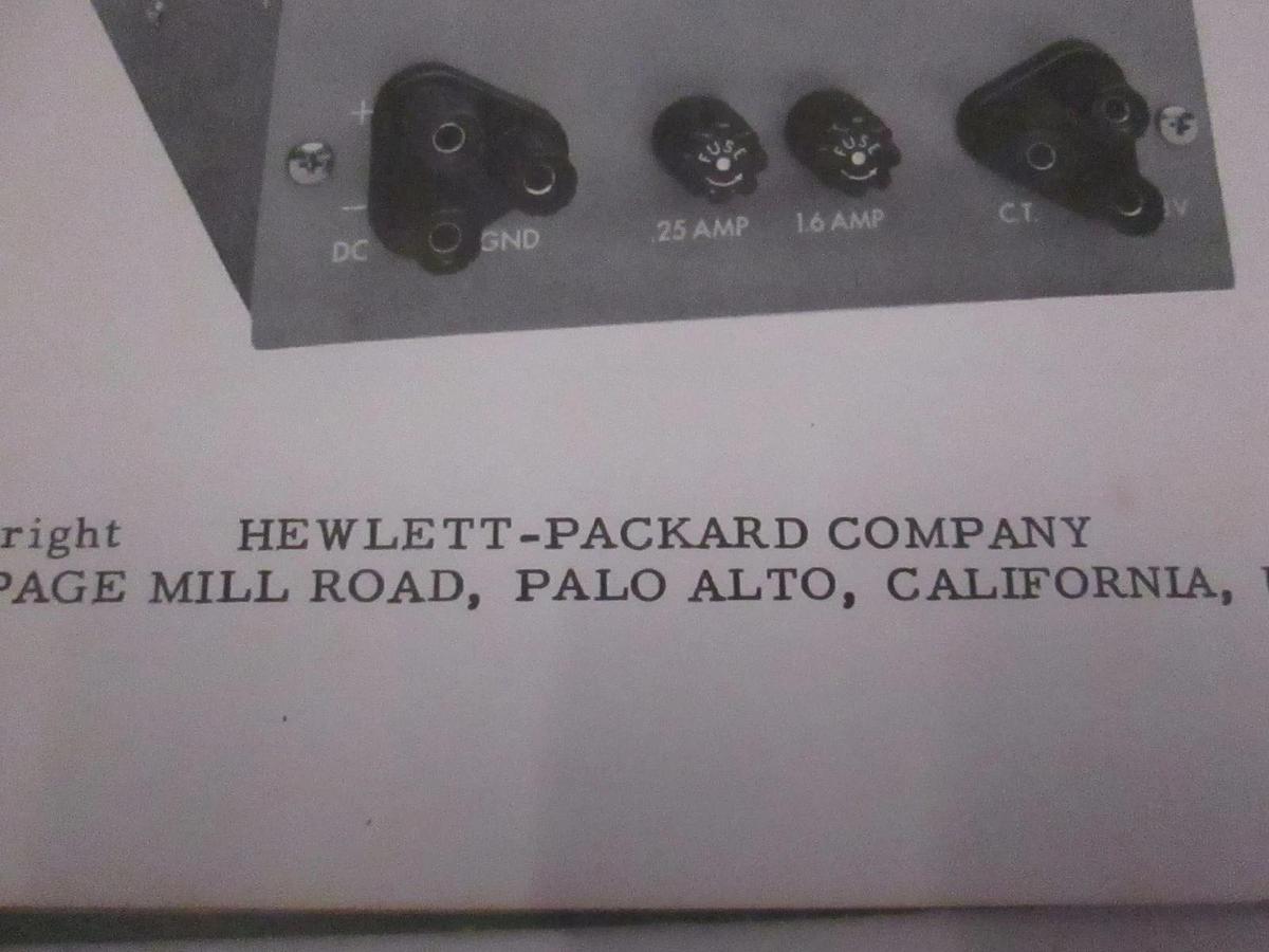 Used HP Model 710B Power Supply Instruction and Operating Manual, Used